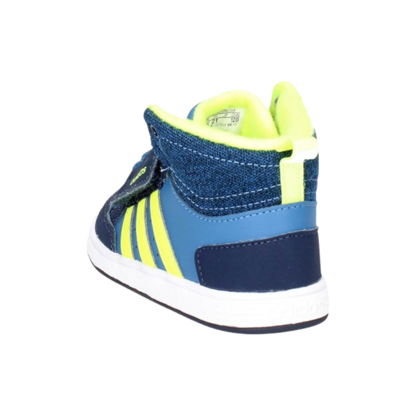 Adidas Hoops CMF MID INF נעלי אדידס לילדים בצבע כחול וצהוב